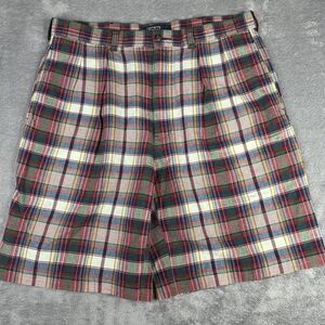 Vintage Polo Ralph‎ Lauren Shorts Mens Sz 34 Red Tartan Plaid Classic Golf 34x9